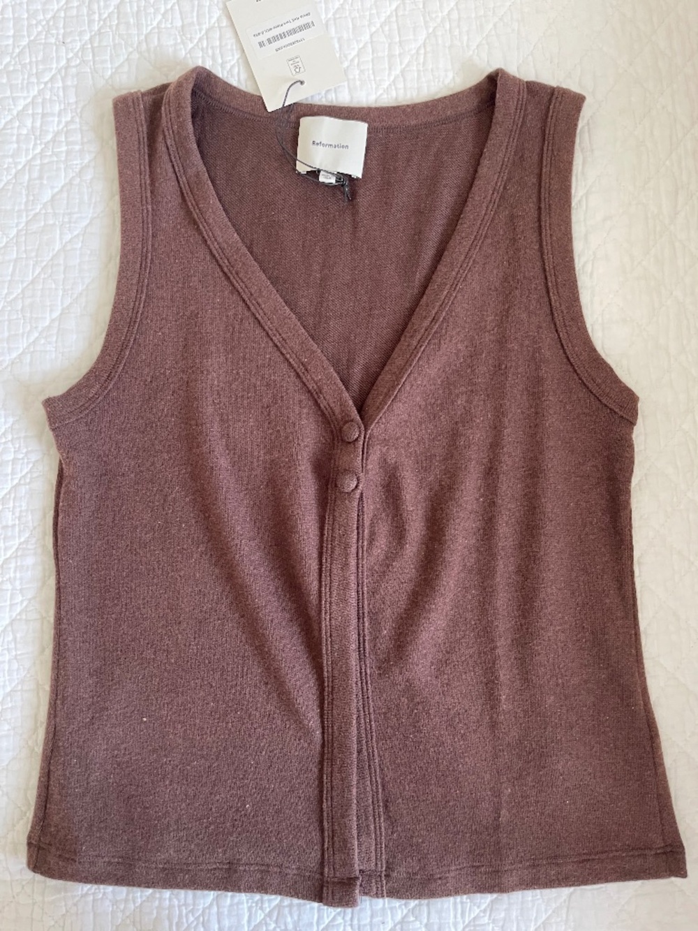 NWT Reformation Olivia Knit Two Piece Top ONLY in Size XS